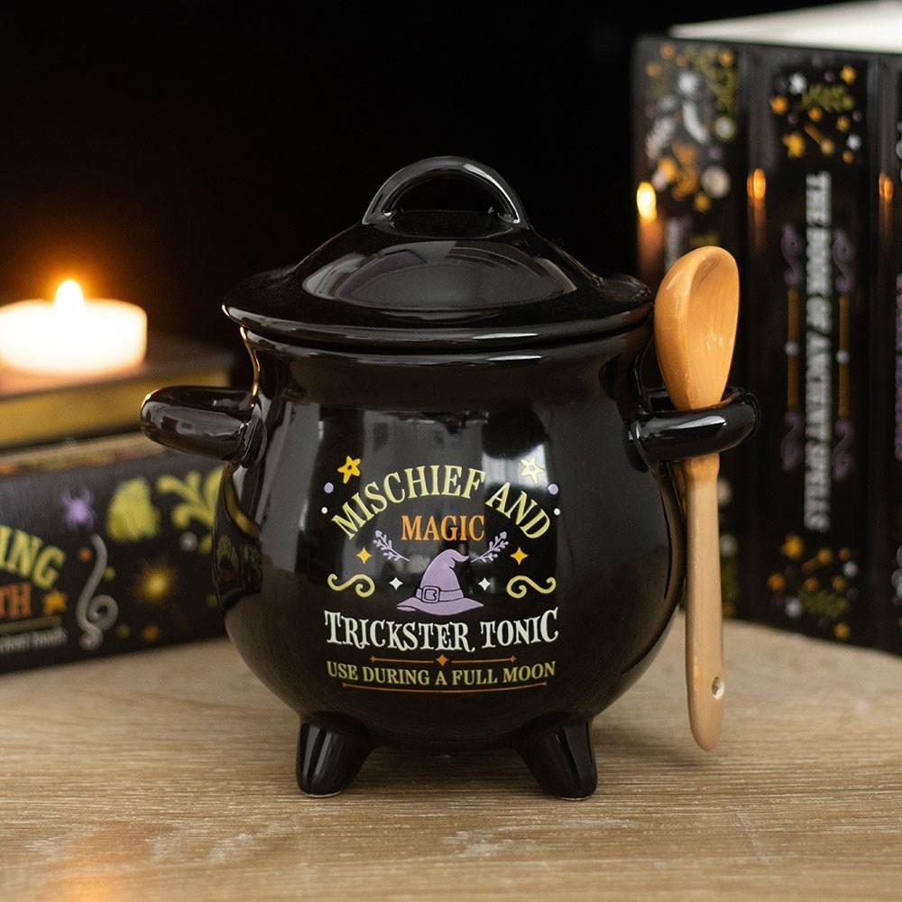 Something Different - Mischief and Magic Cauldron Soup Bowl with Spoon Bowl - Multicolours